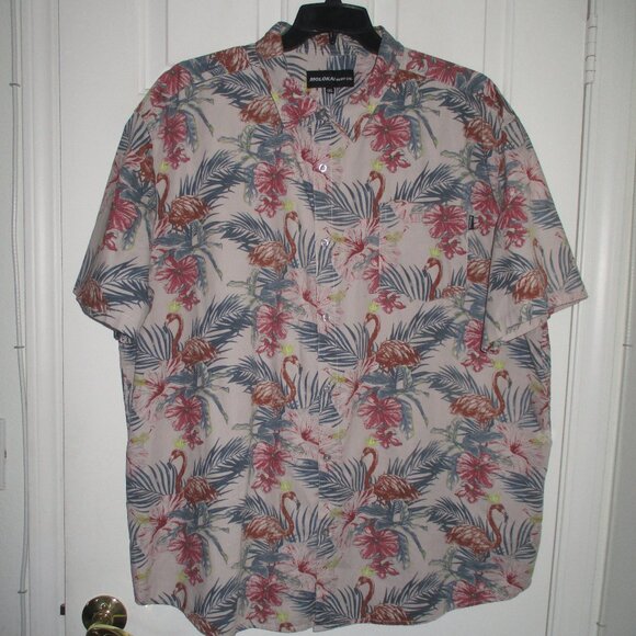 Molokai Mens S/S Multicolor Cotton Floral Hawaiian Shirt - Size 3XL - Picture 1 of 3